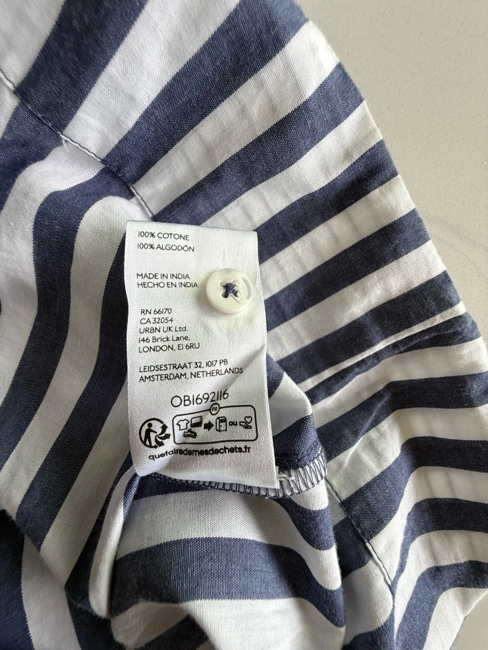 Anthropologie Darcey Popover Swing Top Blue Pattern Size L